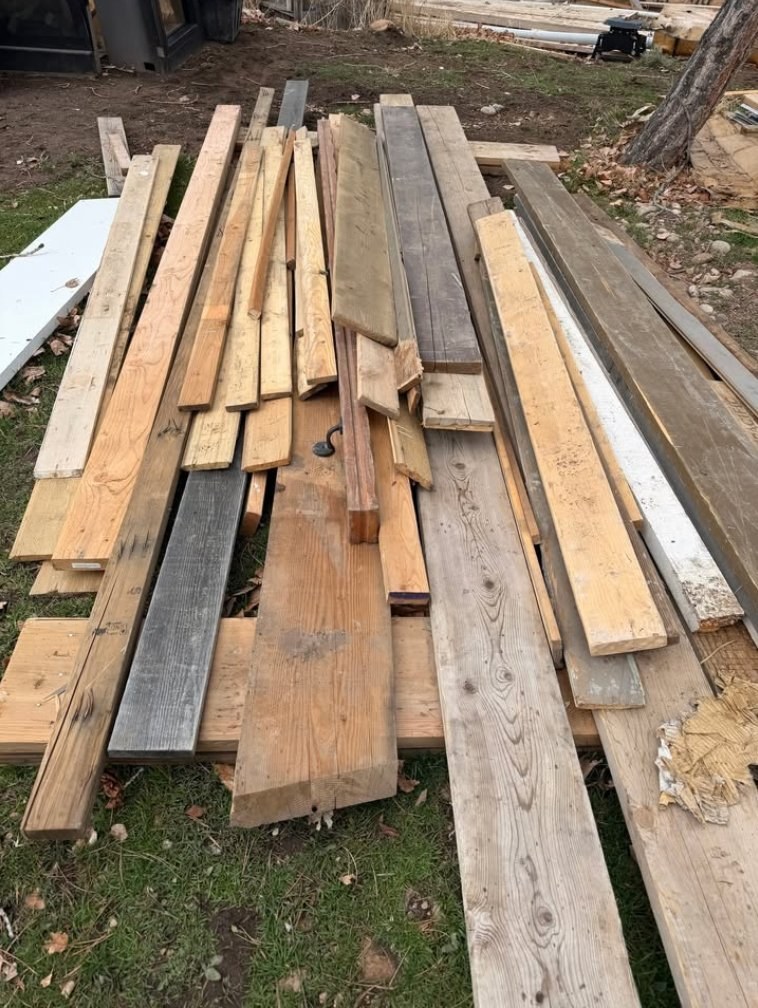 Bulk lumber, leftover from a project