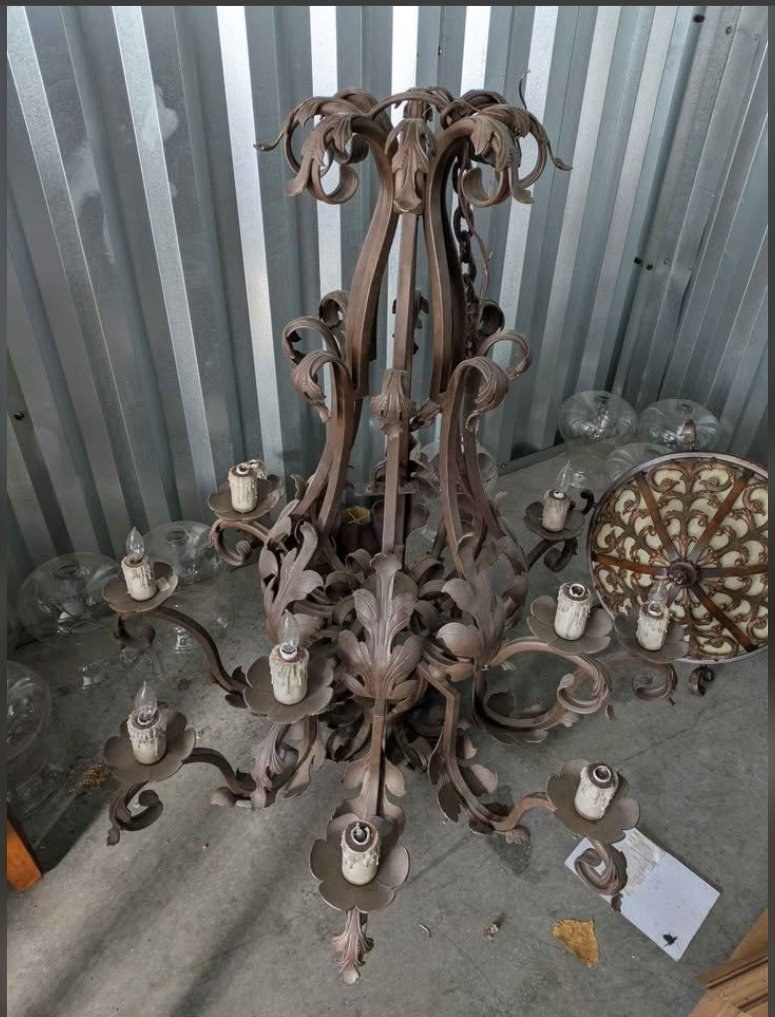 Vintage metal chandeliers